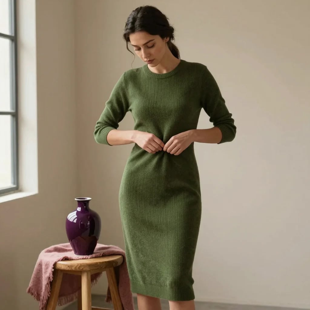 Moss Knit Midi Dress