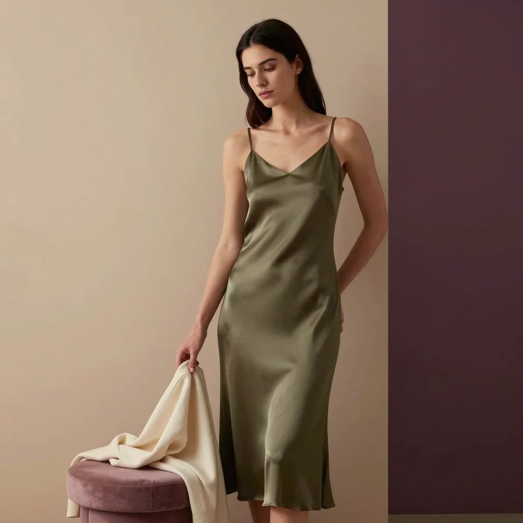 Olive Slip Dress